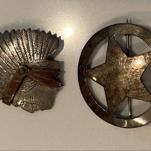 Vintage silver Native pins